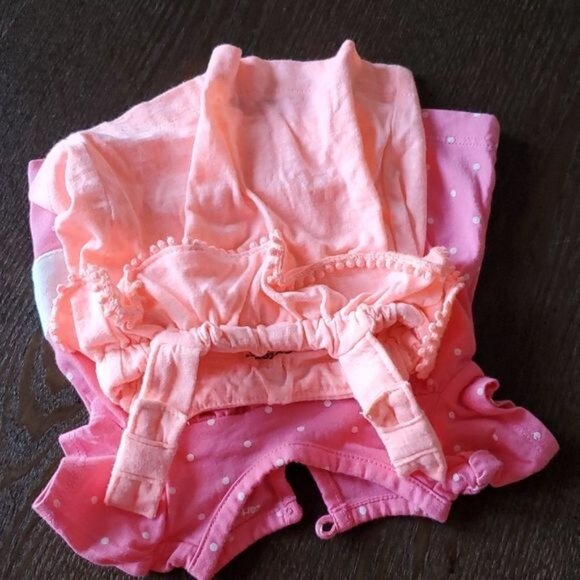 Newborn INFANT Baby Girl Long Pants ONE PIECE Shirts Tops Jumpers Dress Pajama - Picture 11 of 16